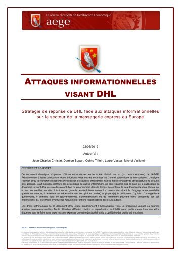 Attaques informationnelles visant DHL - Base de connaissance AEGE