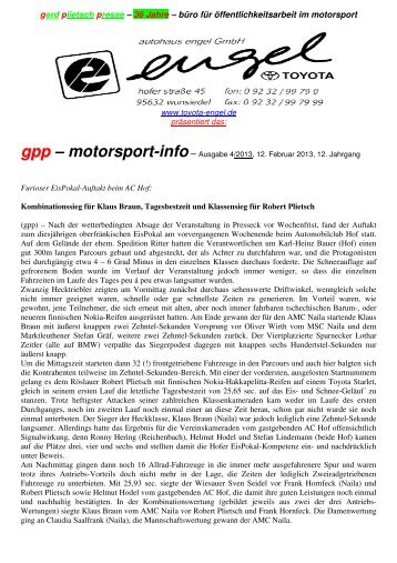 motorsport-info - gerd plietsch presse