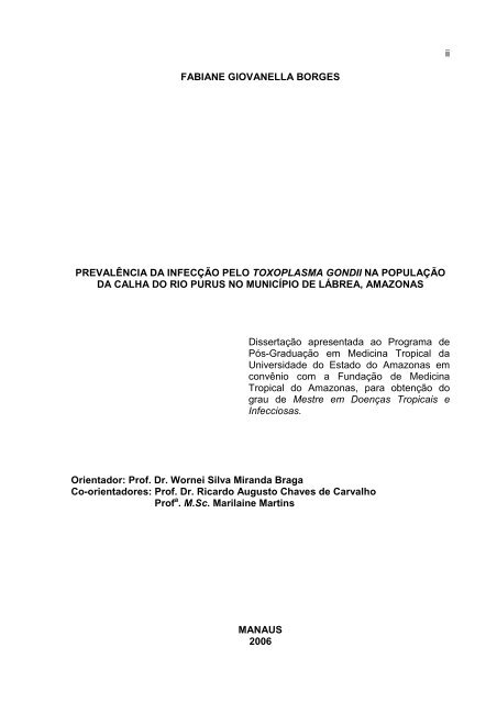 UNIVERSIDADE DO ESTADO DO AMAZONAS - uea - pós graduação