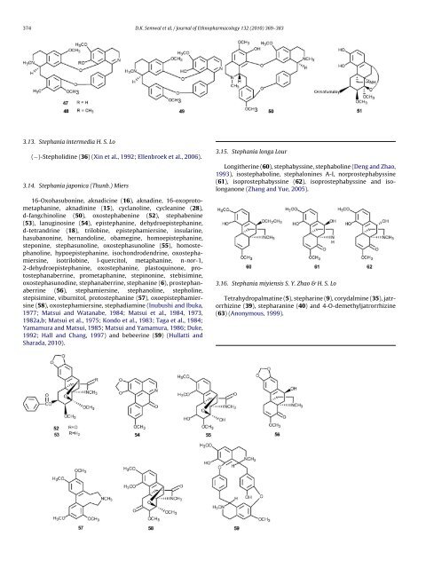 The genus Stephania - Dr. DS Kothari Postdoctoral Fellowship ...