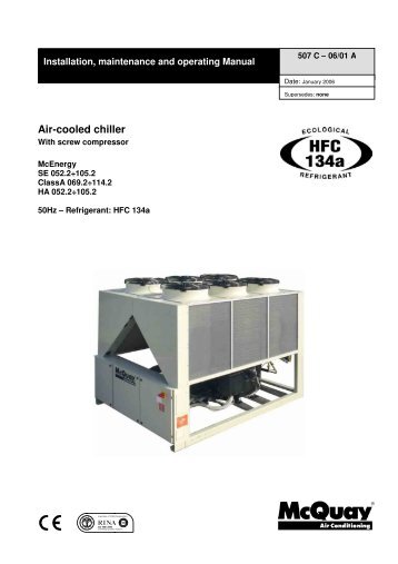 Air-cooled chiller - McQuay