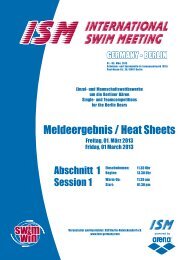Wettkampf-Nr. 7 - ISM - International Swim Meeting