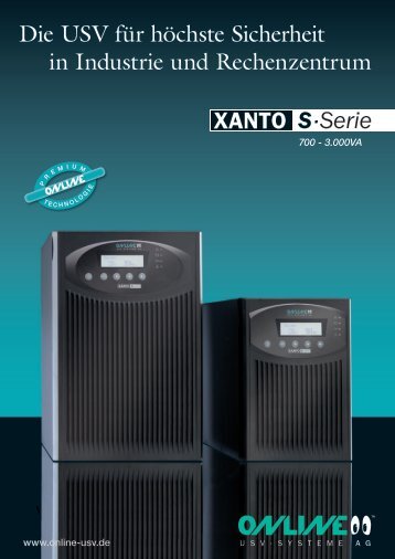 Datenblatt XANTO S 700 - Online USV Systeme