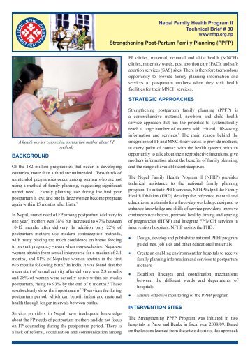 PPFP - Nepal Family Health Program II