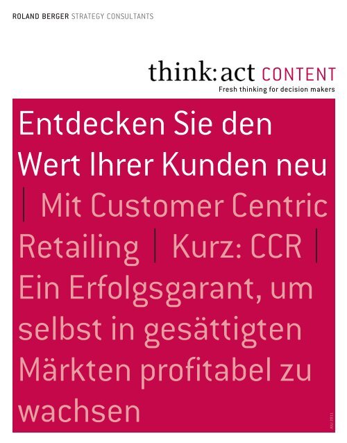 Mit Customer Centric Retailing - Roland Berger