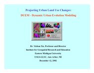 Projecting Urban Land Use Changes: DUEM - Dynamic Urban ...