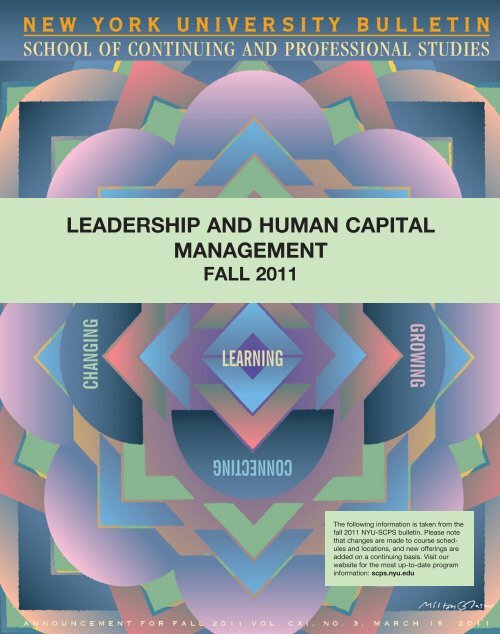 leadership and human capital management - School of Continuing ...