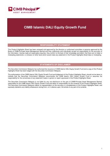 CIMB Islamic DALI Equity Growth Fund - CIMB-Principal Asset ...