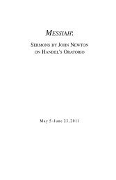 2011 - Messiah: Sermons by John Newton on Handel's Oratorio