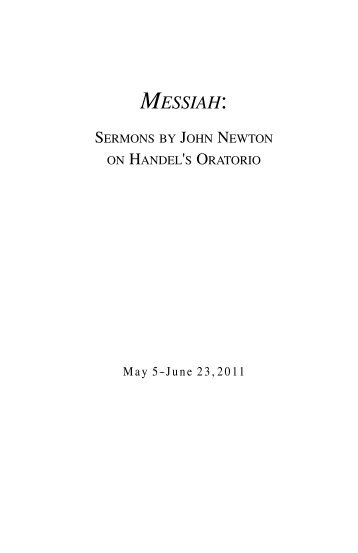 2011 - Messiah: Sermons by John Newton on Handel's Oratorio