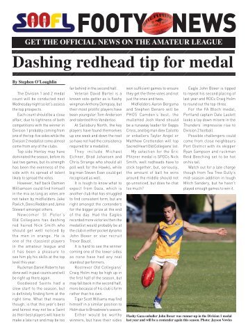 SAAFL Footy News Volume 22