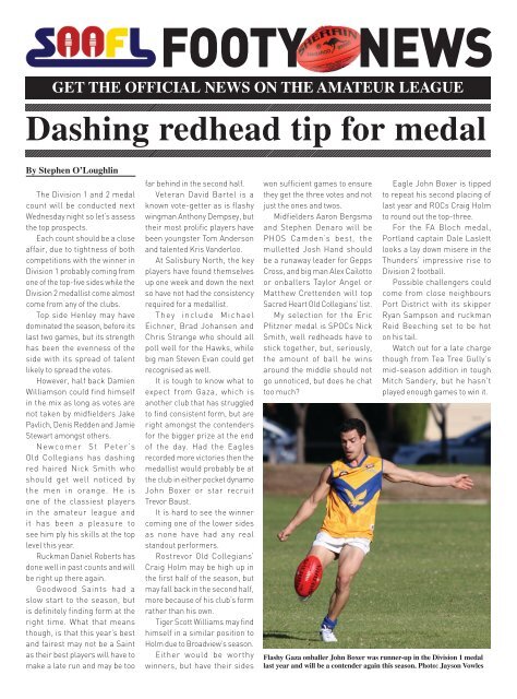 SAAFL Footy News Volume 22