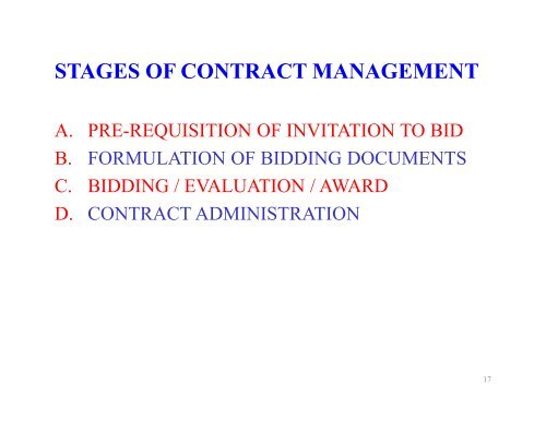 Introduction to Contract Management - Pakistan Engineering Council