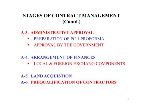 Introduction to Contract Management - Pakistan Engineering Council