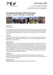 Infos / Ausschreibung / Anmeldung - ESV Eschenbach