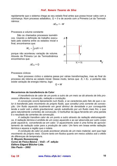 Temperatura, Calor e Primeira Lei da TermodinÃ¢mica