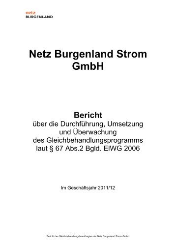 Gleichbehandlungsbericht - Netz Burgenland