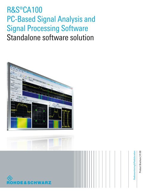 R&amp;S®CA100 PC-Based Signal Analysis and ... - Rohde &amp; Schwarz