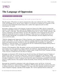 The Language of Oppression