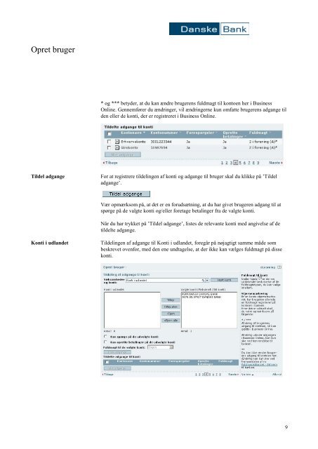 Business Online - Generelt - Danske Bank