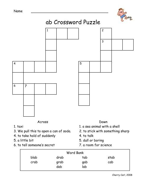 Know These Words Crossword Puzzle