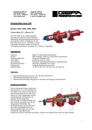 Rückspülfilter Serie SAF Modell 1500, 3000, 4500, 6000