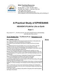 A Practical Study of EPHESIANS - Bible Teaching Resources