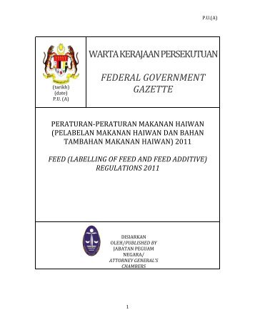 warta kerajaan persekutuan federal government ... - TSAPPS at NIST