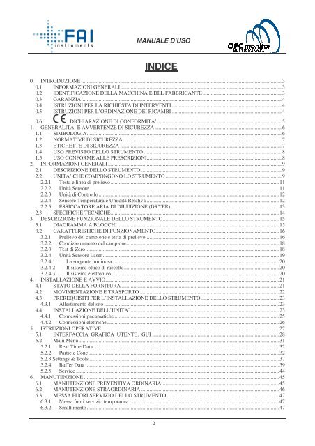 MANUAL_ OPC MULTICHANNEL_Rev4 _ITA ... - ARPA Lazio