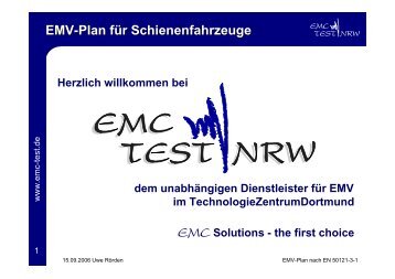 EMV-Plan fÃ¼r Schienenfahrzeuge - EMC Test NRW GmbH