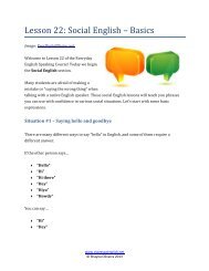 Lesson 22: Social English – Basics