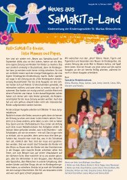 Kindergartenzeitung Februar 2009 - Neues aus Samakita-Land
