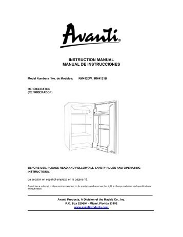 RM4120W - Avanti Products
