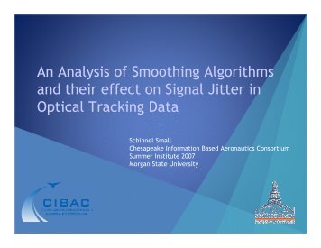An Analysis of Smoothing Algorithms and their effect on Signal Jitter ...