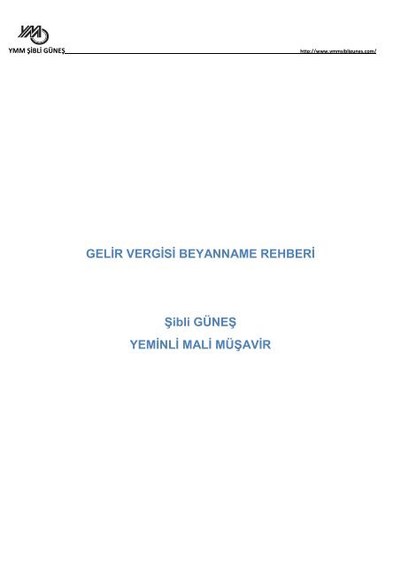 Gelir Vergisi Beyanname Düzenleme Seminer Sunumu