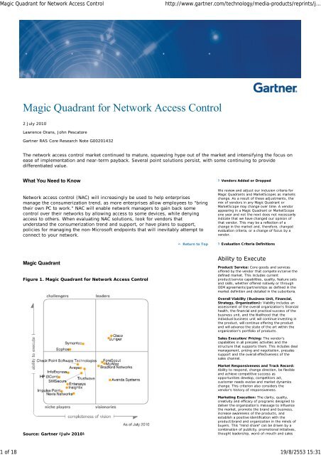 Magic Quadrant for Network Access Control.pdf - WIT