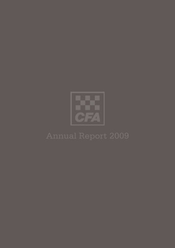 Download CFA Annual Report 2009 - Country Fire Authority
