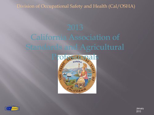 2013 California Association of Standards and Agricultural ... - CASAP