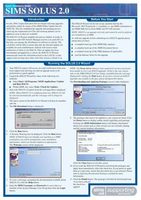 SIMS SOLUS 2.0 - Education ICT Service