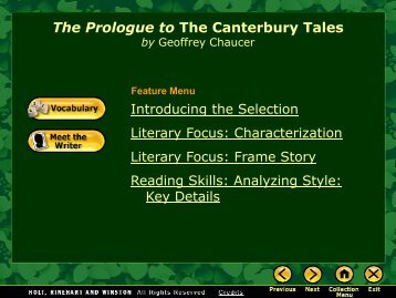 The Prologue to The Canterbury Tales