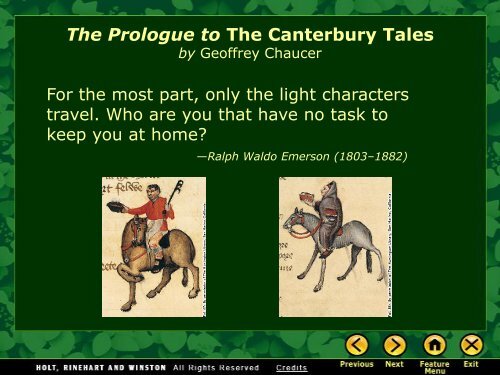 The Prologue to The Canterbury Tales