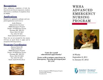 wrha advanced emergency nursing program - Winnipeg Regional ...