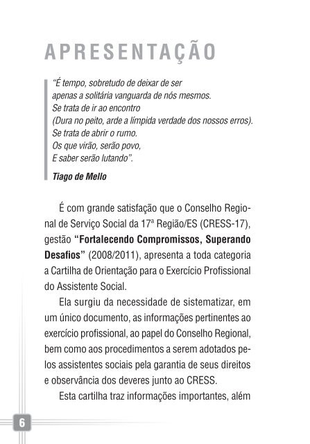 DevereS Do ASSiStente SoCiAl - Conselho Regional de ServiÃ§o ...