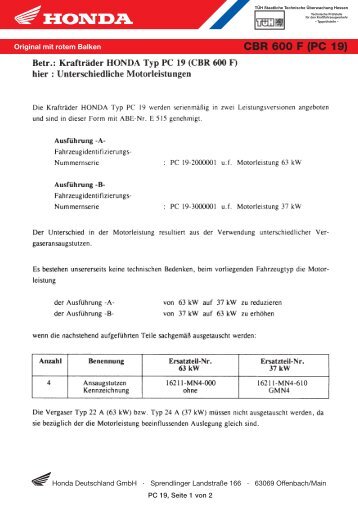 PC19 (pdf, 124 KB) - Honda