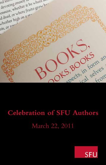 Celebration of SFU Authors - SFU Library - Simon Fraser University