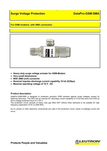 Surge Voltage Protection DataPro-GSM-SMA - Leutron GmbH
