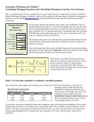 Calculating Mortgage Payments and Calculating Maximum Loan Size