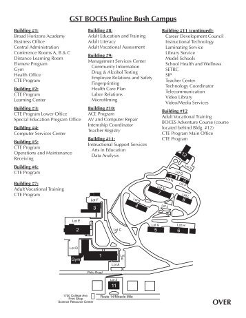 map of the Bush Campus - gst boces