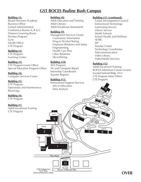 map of the Bush Campus - gst boces