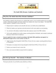 MBA Resume Guidelines - Robert H. Smith School of Business MBA ...